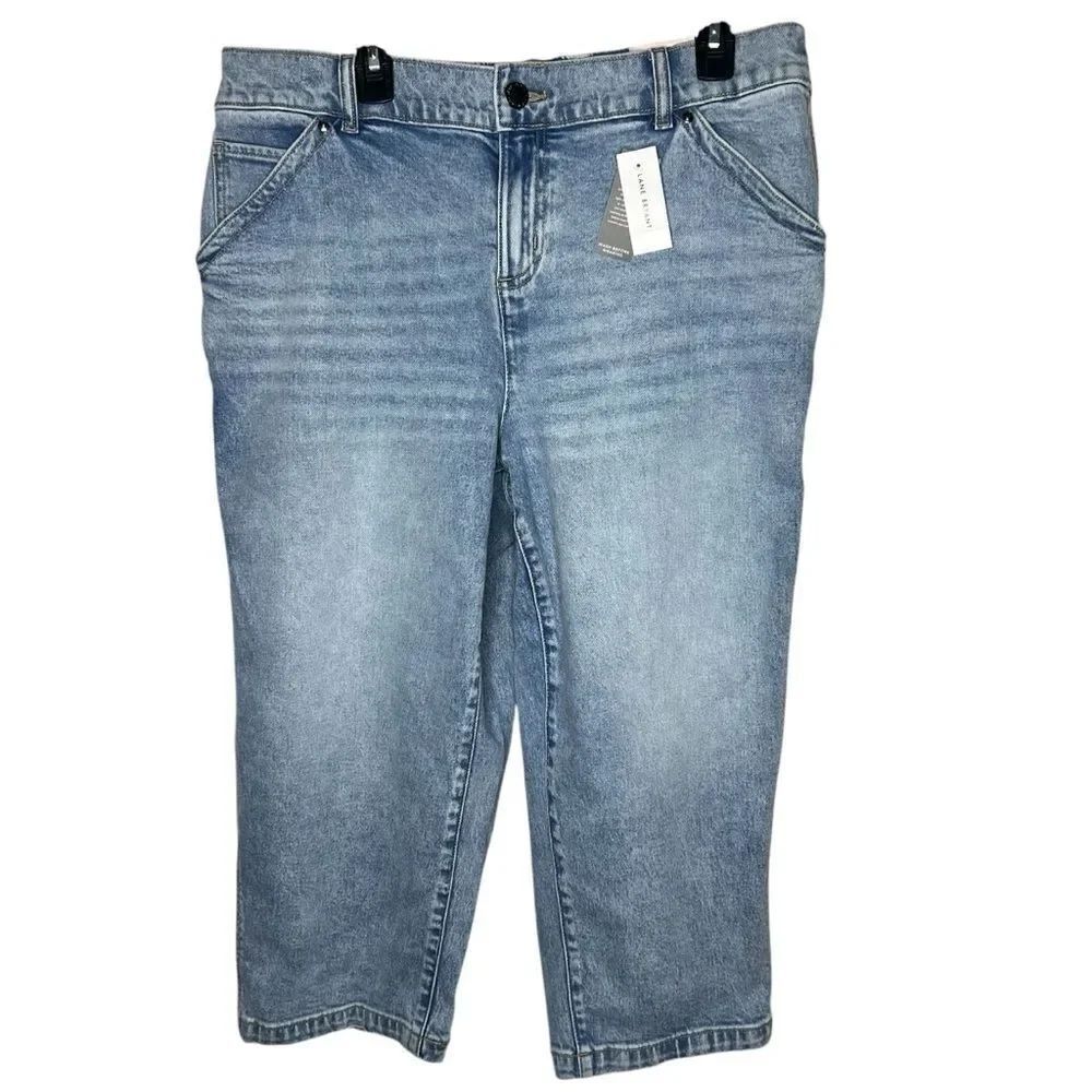 New! Lane Bryant Boyfriend Capri Mid-Rise Light Blue Women’s Plus Jeans Sz 16